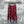 LV 25 Elastic Waist Old Flower Leather Skirt Red Poliester