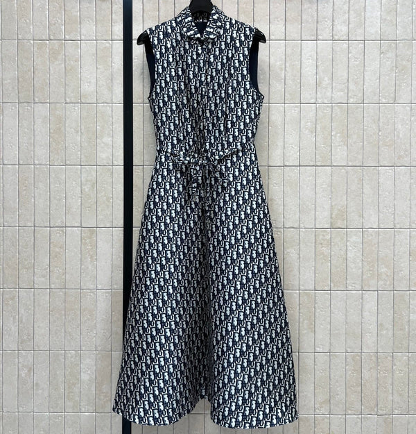 CD 26s Monogram Sleeveless Dress Polyester Fiber 400704