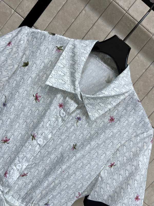 CD 26s Floral Shirt Dress Polyester 400742