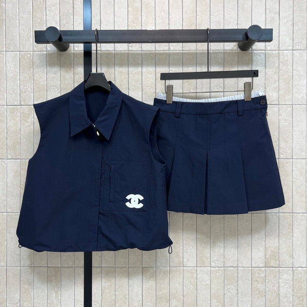 CC 26s Sleeveless Set Navy Blue Polyester 400736