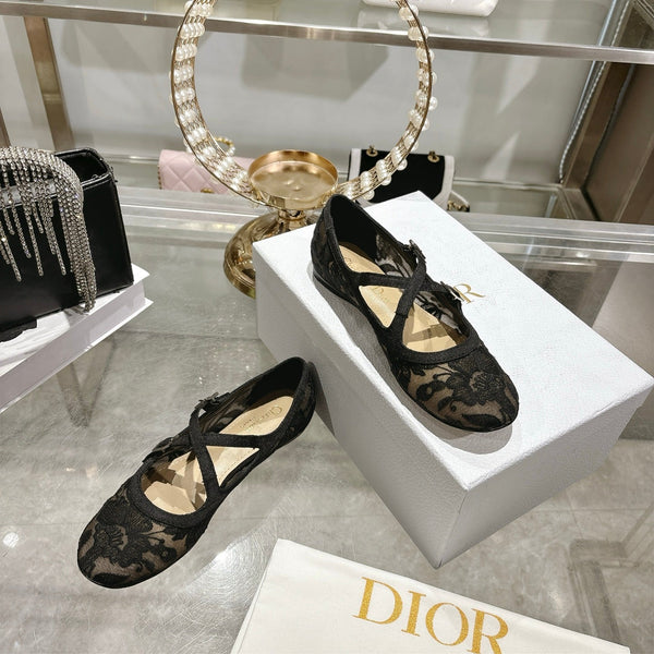 CD Very Ballet Flat Black Lace 679839