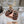 Miu Crochet Sandals Brown White Woven 751360