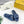 FENDI FLAT SLIPPER IN NAVY BLUE MONOGRAM JACQUARD FABRIC WITH GOLD HARDWARE