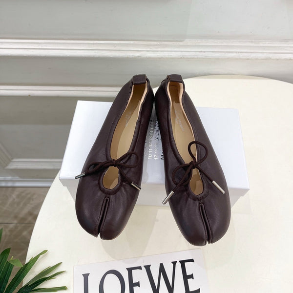 MM 26s Tabi Ballet Flats Chocolate Lambskin 947491