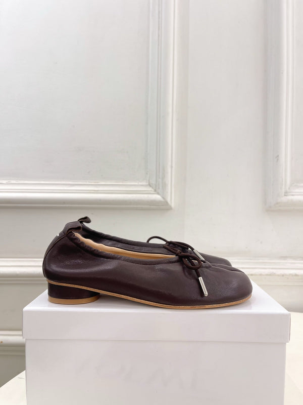 MM 26s Tabi Ballet Flats Chocolate Lambskin 947491