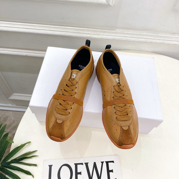 CE 26s Soft Sneaker Camel Perforated Lambskin Suede 947588