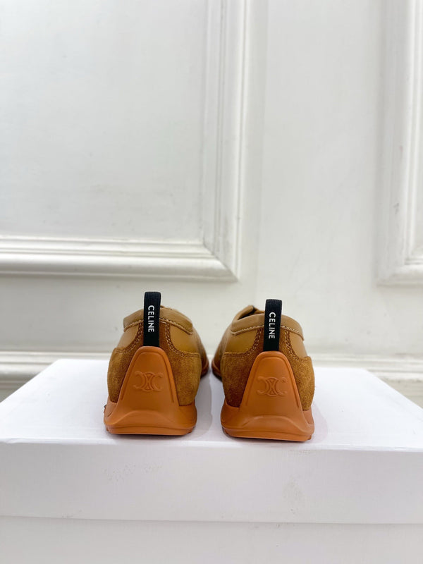 CE 26s Soft Sneaker Camel Perforated Lambskin Suede 947588