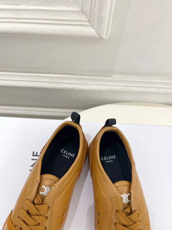 CE 26s Soft Sneaker Camel Perforated Lambskin Suede 947588