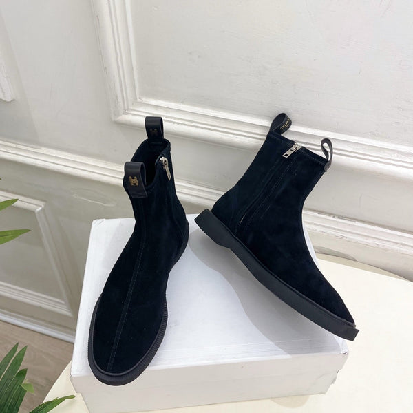 CE 26s Flow Zipped Ankle Boots Black Suede 947590