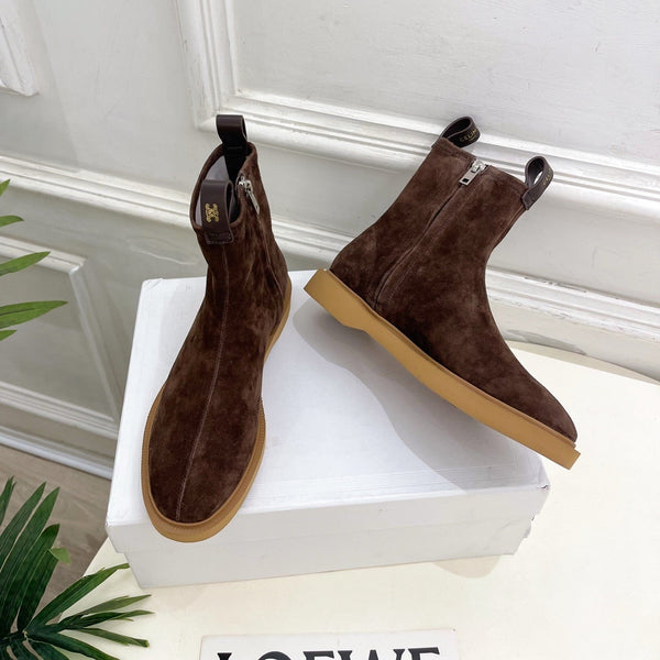 CE 26s Flow Zipped Ankle Boots Coffee Suede 947591