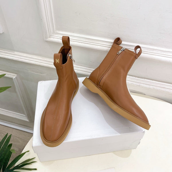 CE 26s Flow Zipped Ankle Boots Camel Leather 947594