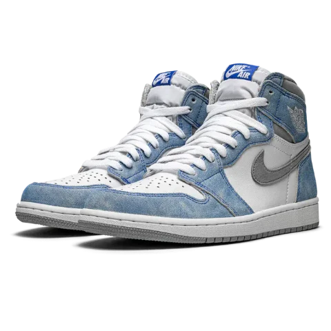 Nike Air Jordan 1 White Blue Suede Leather