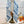 HM 26s Knitting Scarf 90 White Blue Colorful Mulberry Silk 147543