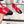 CC 26s Flat Sandals Red Black Cowhide Patent Leather 183574