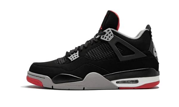 Nike Air Jordan 4 Black Gray Red Suede TPU
