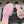 CC 26s Flat Slippers Pink Fabric Sheepskin 649488