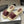 CC 26s Camellia Slippers Beige Burgundy Rope Smooth Leather 649399