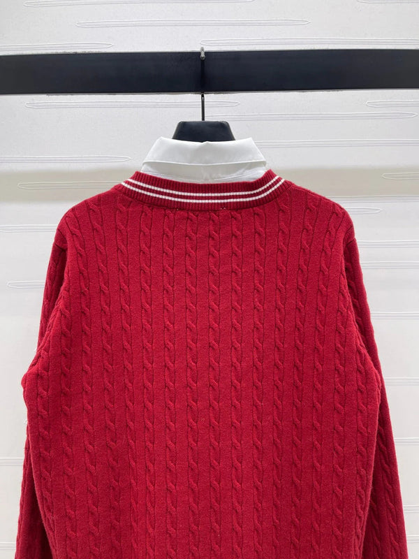 Miumiu 2026 Two-Piece Knit Long-Sleeve Sweater Wool 355489