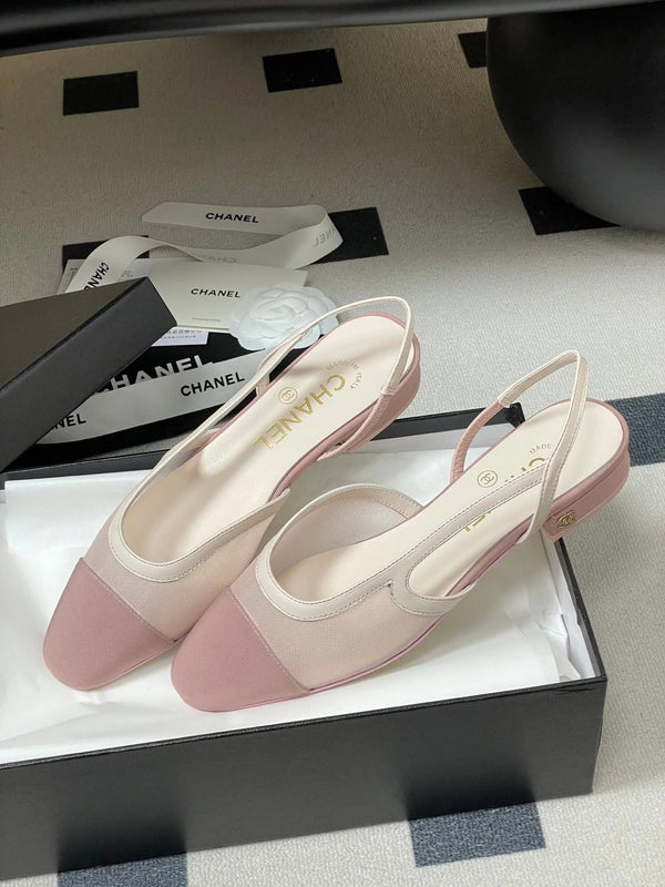 CC 26s Slingback Light Pink Mesh Fabric Sheepskin 649447