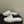 CC 26s Flat Slippers White Gold Fabric Sheepskin 649486