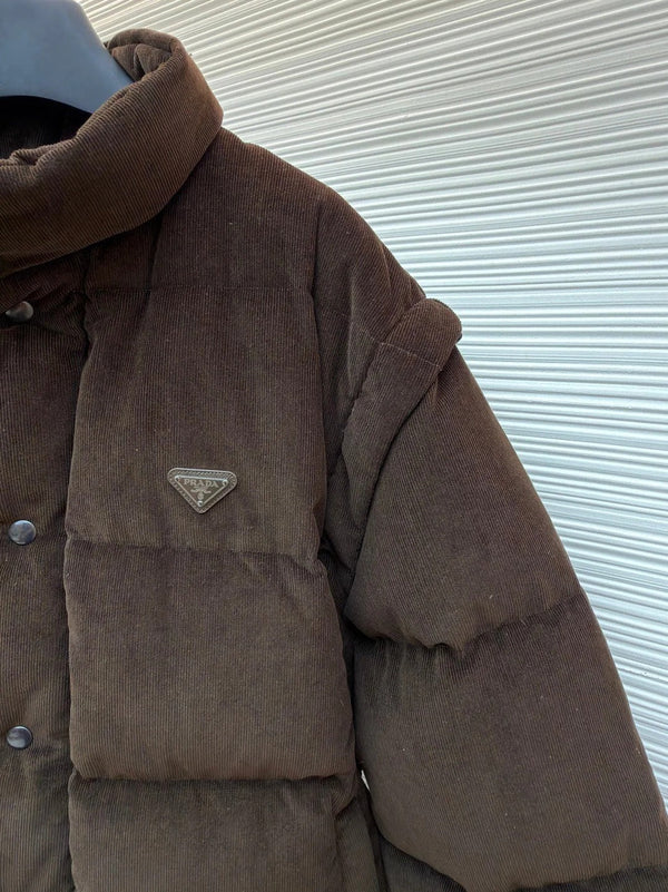 PRADA 25S VELVET PUFFER JACKET 459