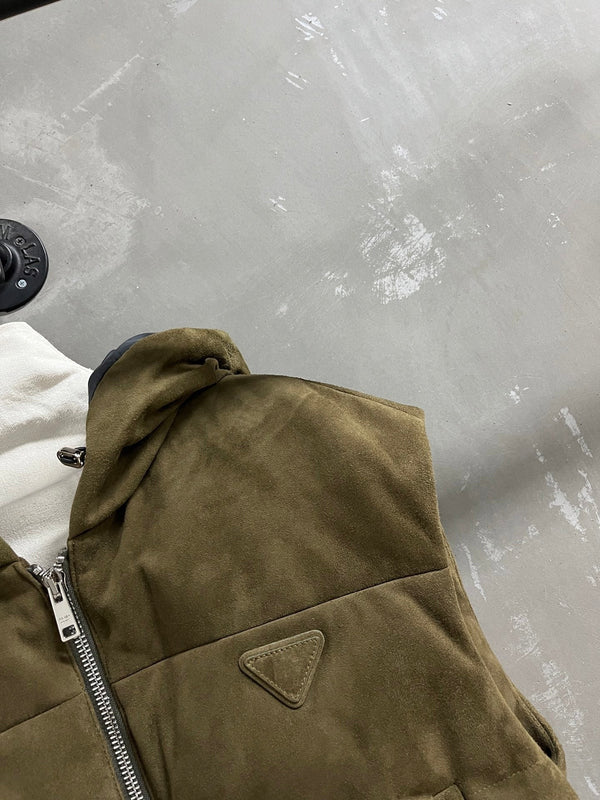 PRADA 25S SUEDE DOWN VEST 386