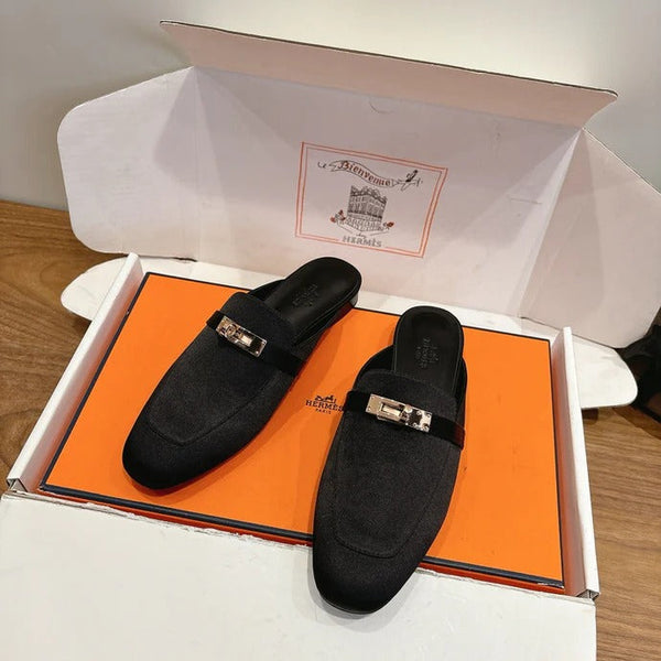 HM 26ss Mule Black Smooth Calfskin Leather 638476