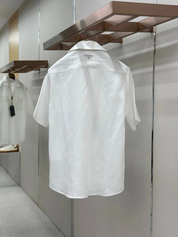 PRA 2026 Men's Linen Short-Sleeve T-Shirt White Fabric 917700