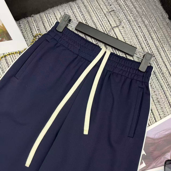 Miu Miu 2026 Short-sleeved Sweatshirt and Waist Pants Set Polyester