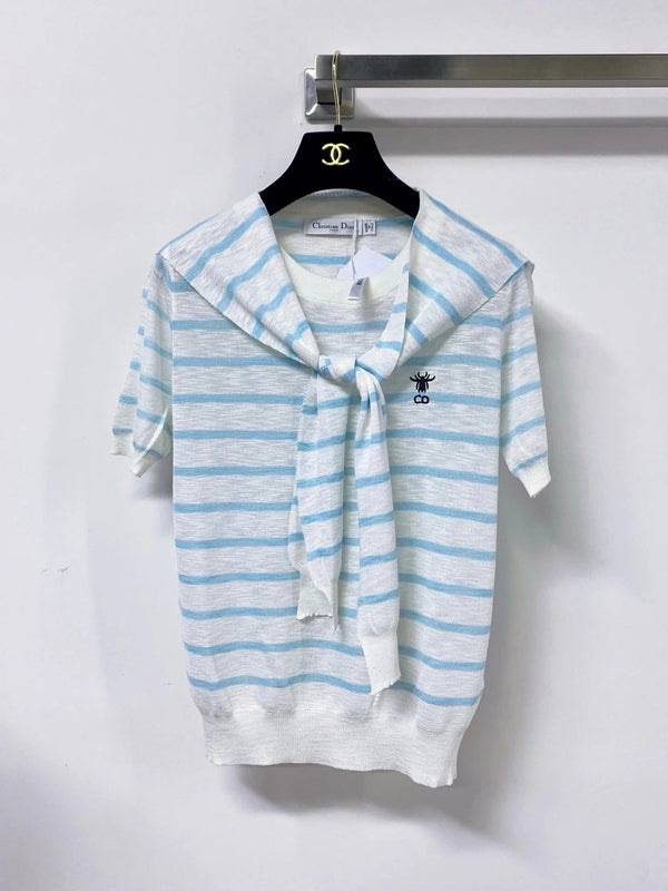 CD 2026 Polo Shirt Featuring A Tie-neck Detail Acrylic 479903