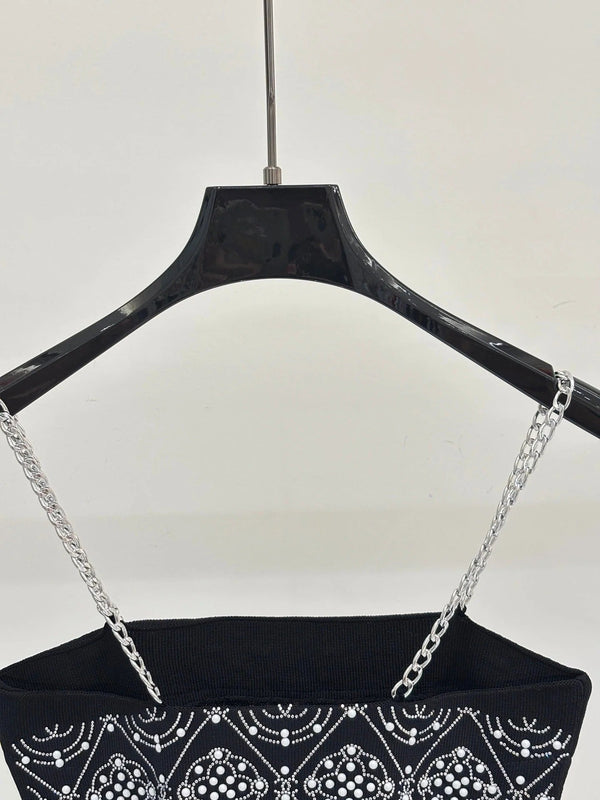 Chanel 2026 Camisole Black mix White Tencel 394727