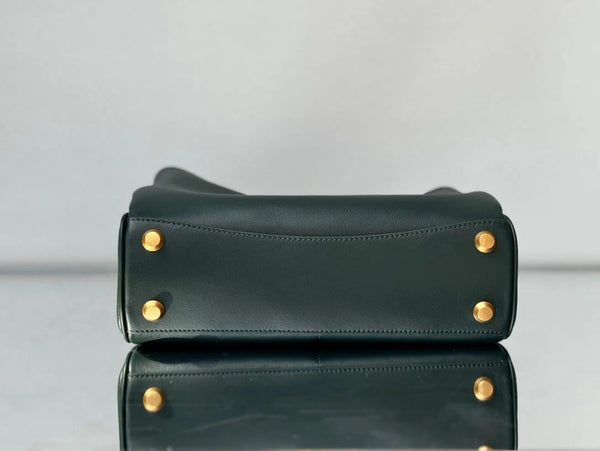 Balenciaga Small Bag 29 Dark Green Calfskin Gold Hardware