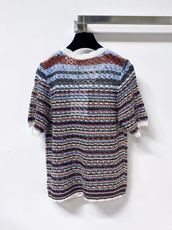 CC 2026 Strips Short-Sleeved Shirt Wool Laine 380254