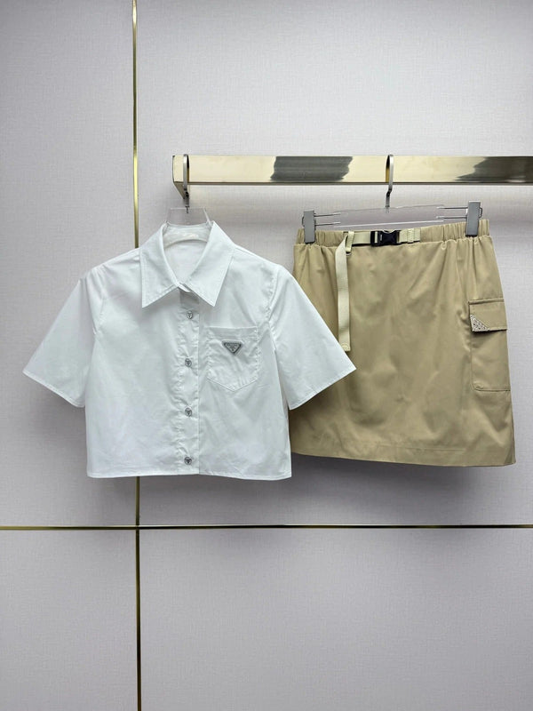 Prad 2026 Short Shirt With Skirt Set Cotton 393360