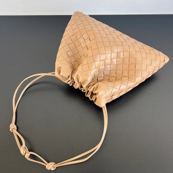 BV 2025 Dustbag Clutch Bag Pale Brown Calfskin