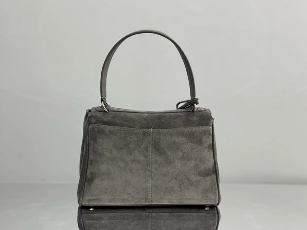 Balenciaga Small Bag 29 Gray Suede Sliver Hardware