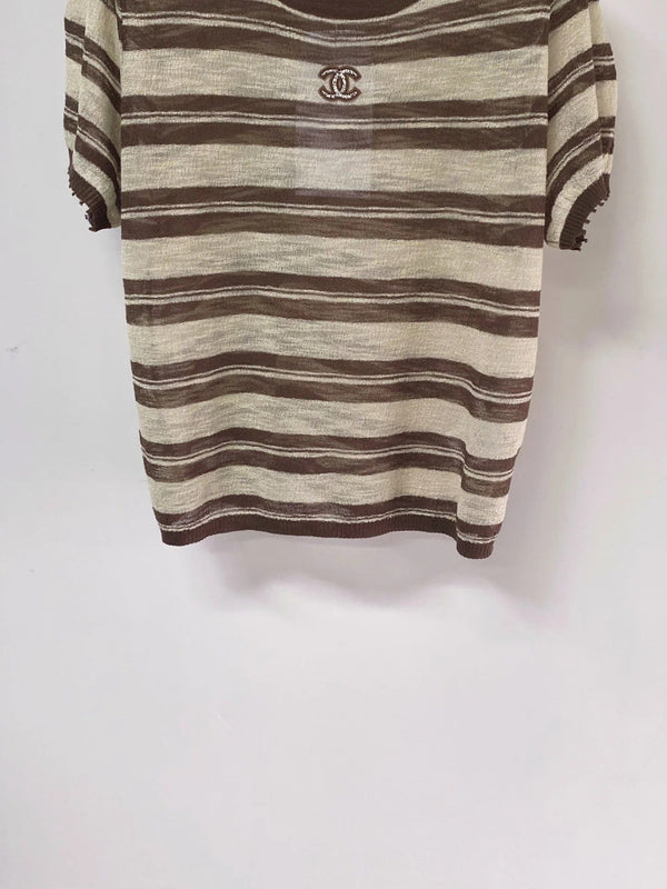 CC 2026 Short-Sleeve Knit Brown Wool Laine 463562