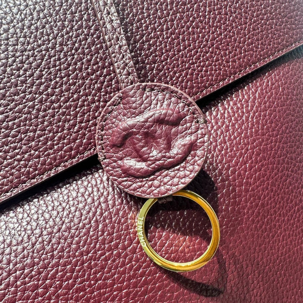CC 2026 Large Shopping Bag 43cm Burgundy Grained Calfskin 363704