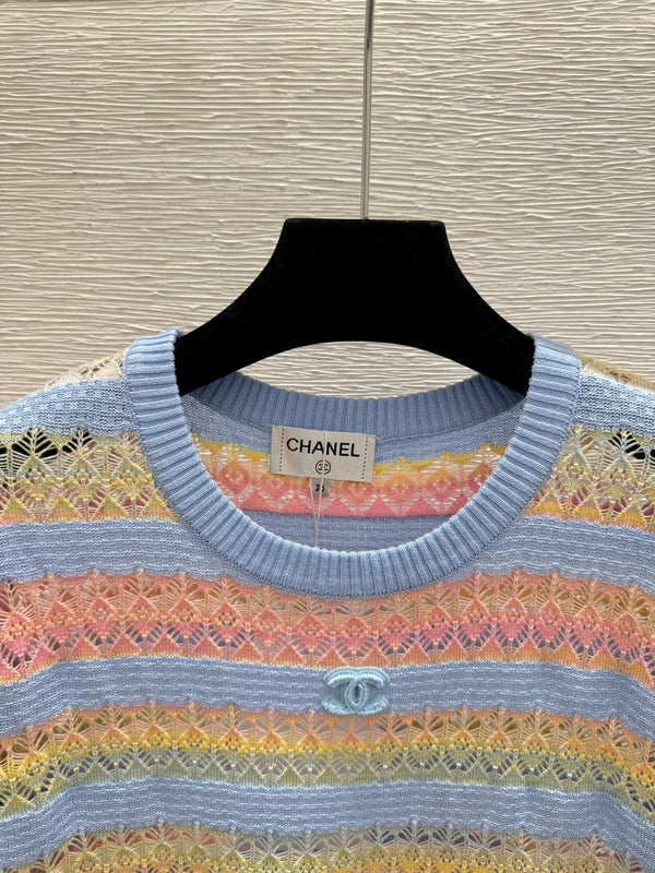 CC 2026 Striped Short-sleeved Shirt Multicolor Wool 516774