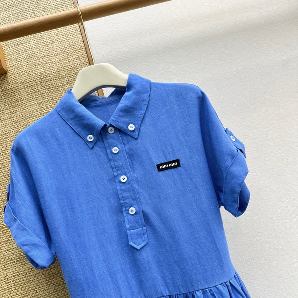 Miu 2026 Workwear Pocket Shirt Dress Cotton 514120