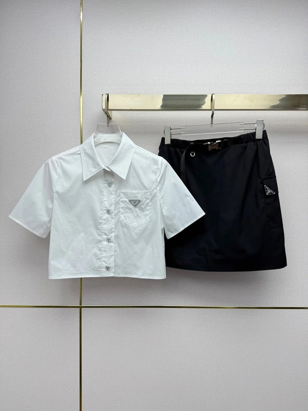 Prad 2026 Short Shirt With Skirt Set Cotton 393360