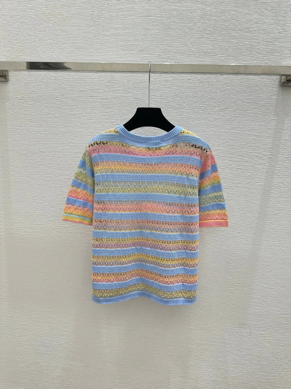 CC 2026 Striped Short-sleeved Shirt Multicolor Wool 516774