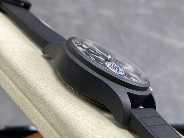 IWC Pilot's Chronograph 42 Black Dial Black Case Rubber Strap