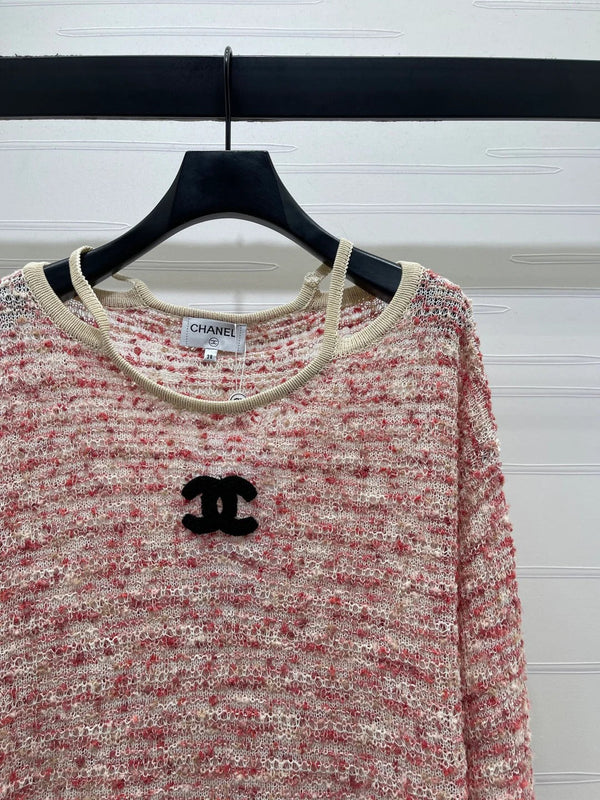 Chanel 2026 Off-the-shoulder Knit Long-sleeved Top Wool Cashmere