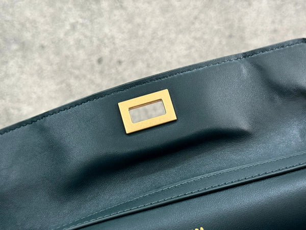 Balenciaga Mini Bag 22 Dark Green Calfskin Gold Hardware