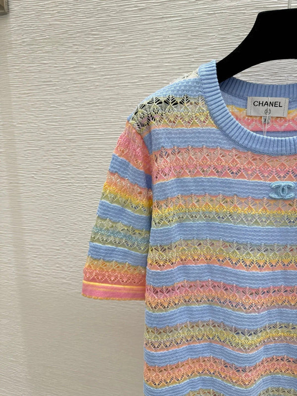 CC 2026 Striped Short-sleeved Shirt Multicolor Wool 516774