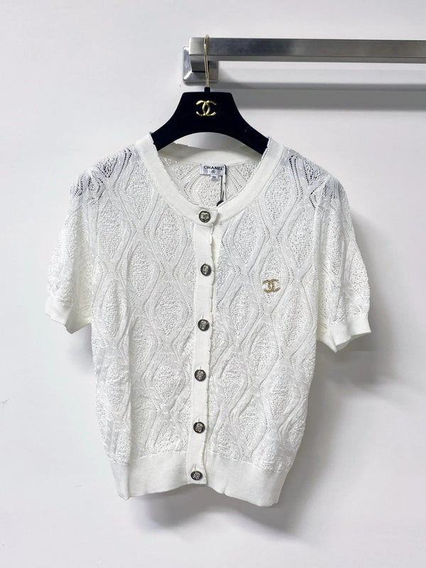 CC 2026 Pointelle Knit Cardigan Tencel 459058