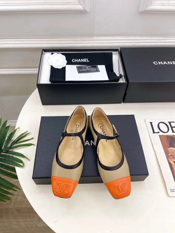 CC 2026 Mary Jane Flats Lambskin Sheepskin Leather 831383