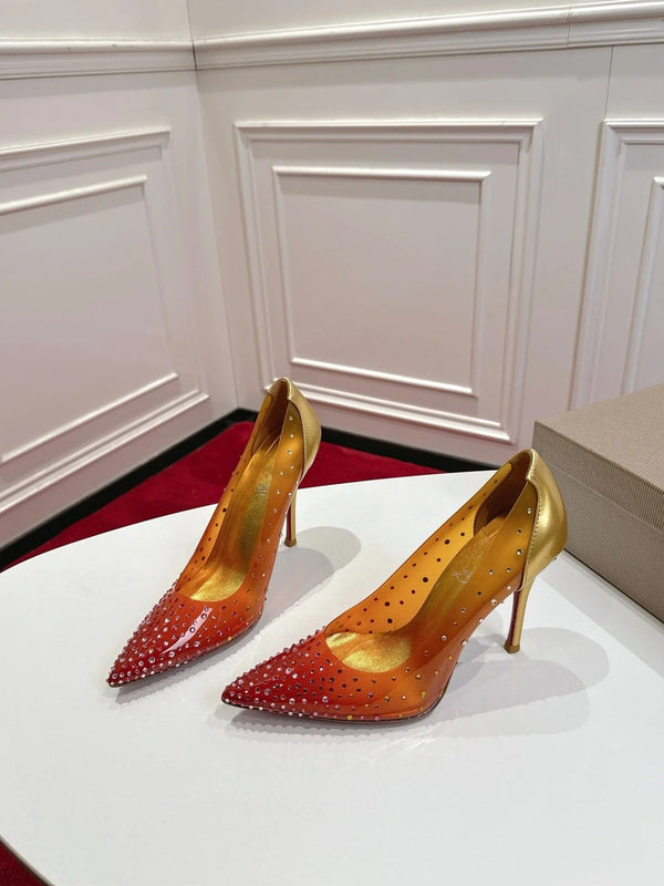 CL 2026 Miss Z Degrastrass Ombré Pumps 100mm Effect PVC Lambskin 780425