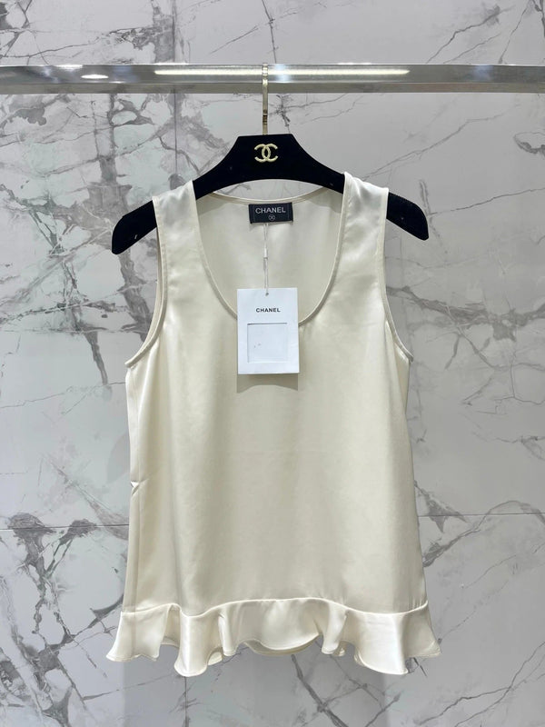 CC 2026 Ruffled Acetate Sleeveless Vest Acetate 454297